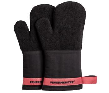 Feuermeister - Grill-, Koch- und Backhandschuhe in Schwarz/Rot
