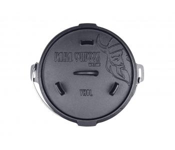 VALHAL - Feuertopf 8 L + 2 L Deckelinhalt, flacher Boden