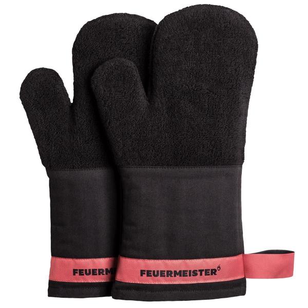 Feuermeister - Grill-, Koch- und Backhandschuhe in Schwarz/Rot