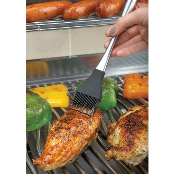 Napoleon - PRO Edelstahl Pinsel mit Silikonborsten