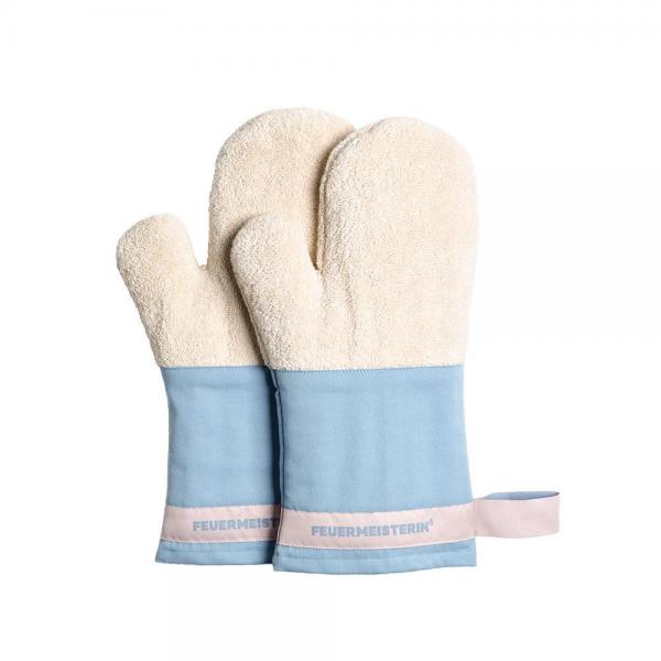 Feuermeister - Baumwollhandschuhe blau/rosa (Paar)