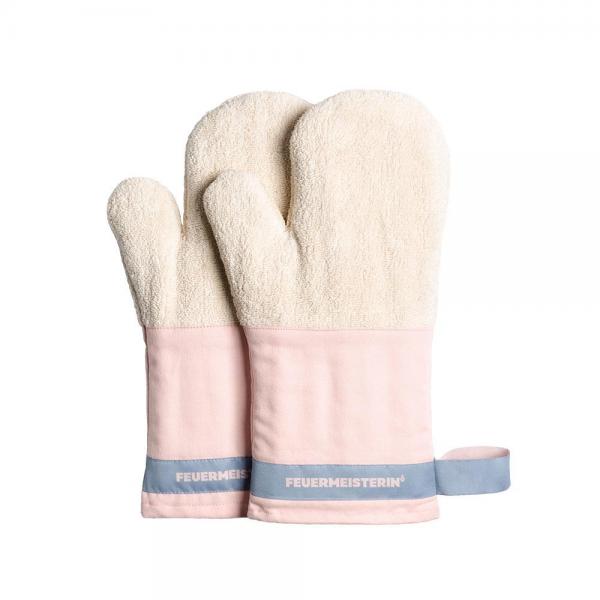 Feuermeister - Baumwollhandschuhe rosa/blau (Paar)