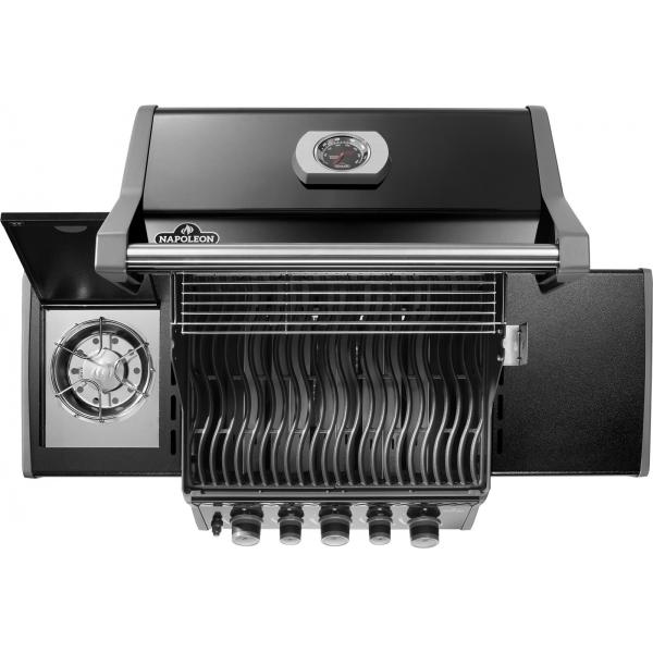 Napoleon - Rogue 425 mit Heck- und Seitenbrenner, Schwarz, inkl. Drehspieß