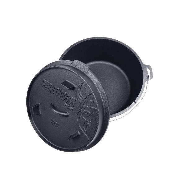 VALHAL - Feuertopf 8 L + 2 L Deckelinhalt, flacher Boden